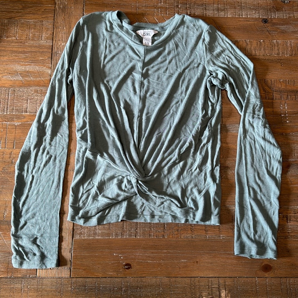 Athleta Girl Long Sleeve Knot Front Shirt
